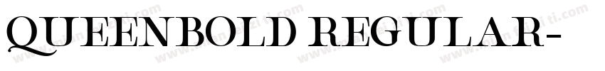 QueenBold Regular字体转换